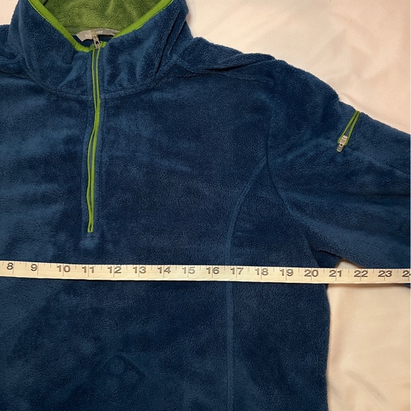 Horny Toad (Toad & Co.)  1/4 Zip Blue/Green Fleece Pullover Size Medium - Picture 5 of 8
